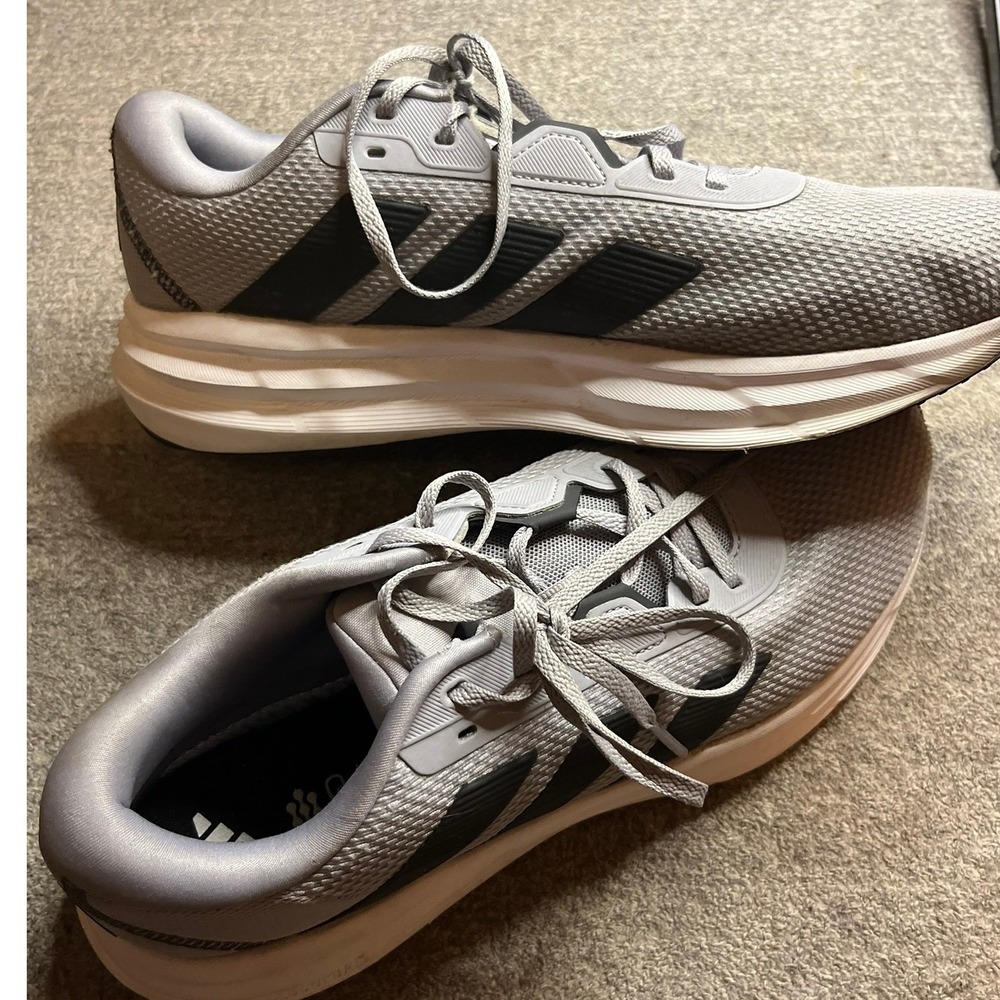 Adidas Duramo Speed Mens Running Shoes Grey Black Size 10.5 Athleisure